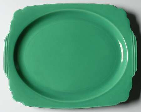 Riviera Green 13" Oval Serving Platter