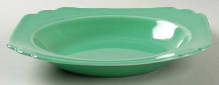 Riviera Green Rim Soup Bowl