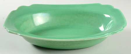Riviera Green 9" Oval Vegetable Bowl