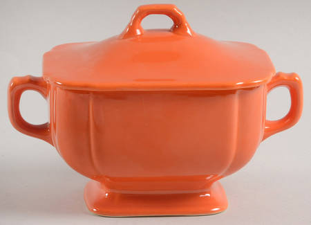 Riviera Red Sugar Bowl & Lid