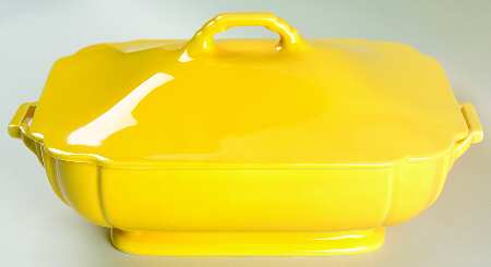 Riviera Yellow Rectangular Covered Vegetable