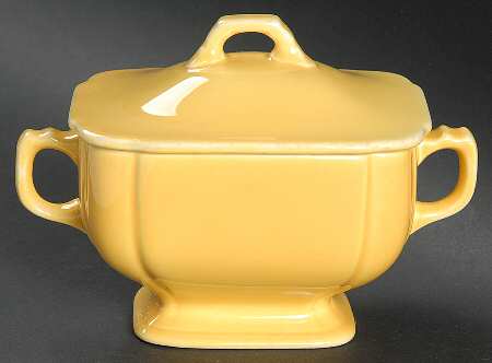 Riviera Yellow Sugar Bowl & Lid