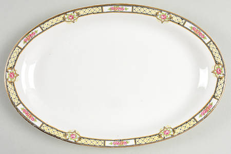 Rose & Lattice (Empress) 10" Oval Serving Platter