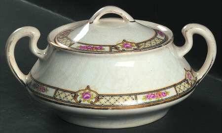 Rose & Lattice (Empress) Sugar Bowl & Lid