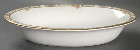 Rose & Lattice (Empress) 9" Oval Vegetable Bowl