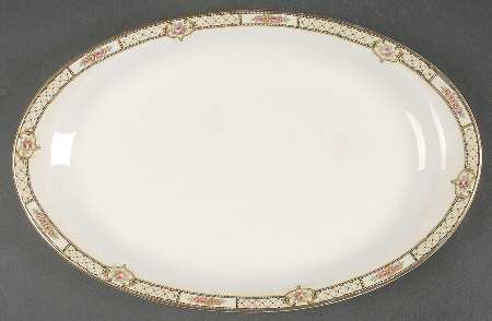 Rose & Lattice (Empress) 11" Oval Serving Platter