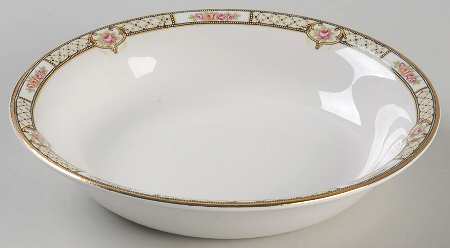 Rose & Lattice (Empress) Coupe Soup Bowl