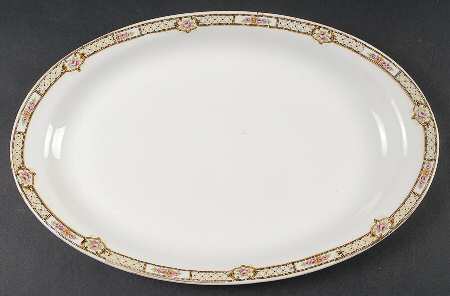 Rose & Lattice (Empress) 13" Oval Serving Platter