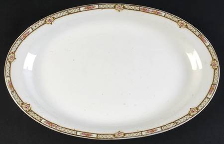 Rose & Lattice (Empress) 15" Oval Serving Platter