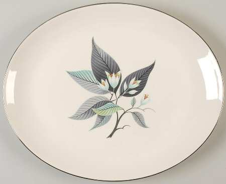 Lotus Hai (Rhythm Shape) 13" Oval Serving Platter