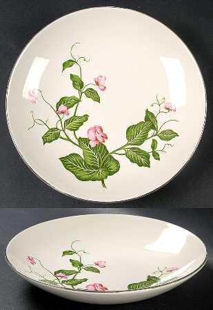 Sweet Pea (Platinum Trim) Coupe Soup Bowl
