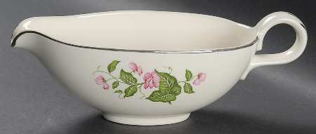 Sweet Pea (Platinum Trim) Gravy Boat