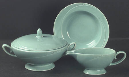 Serenade Green Gravy Boat