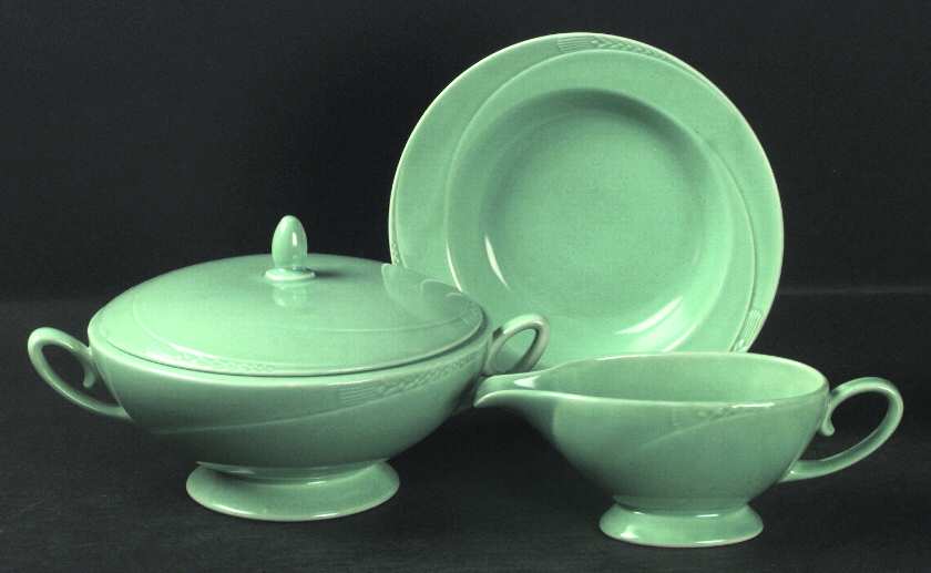 Serenade Green Gravy Boat