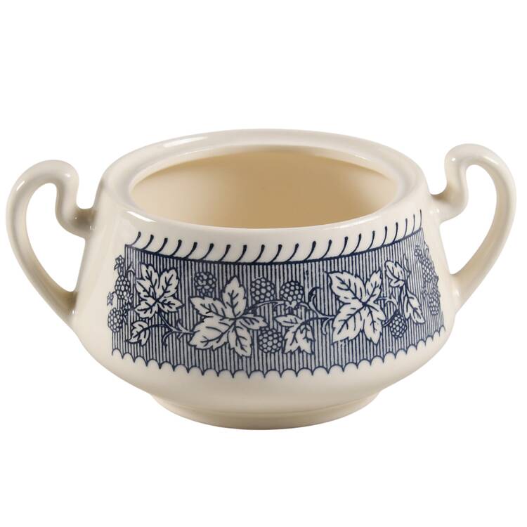 Shakespeare Country Blue (Leaves) Sugar Bowl No Lid
