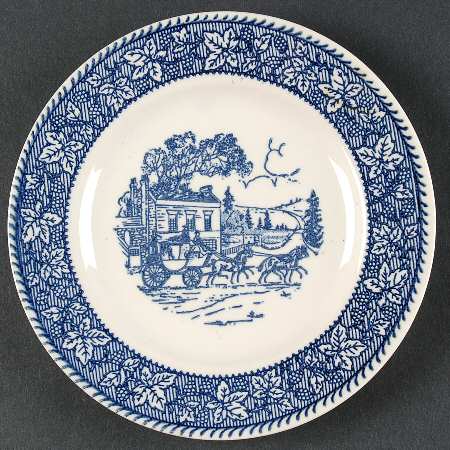 Shakespeare Country Blue (Leaves) Bread & Butter Plate