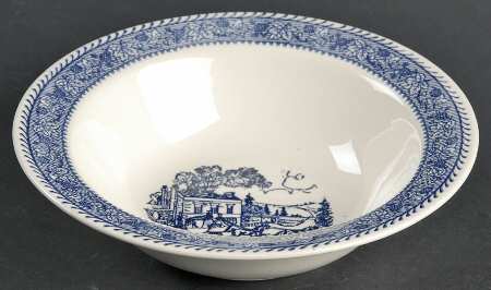 Shakespeare Country Blue (Leaves) Rim Cereal Bowl