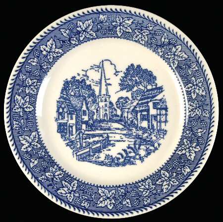 Shakespeare Country Blue (Leaves) Dessert/Pie Plate