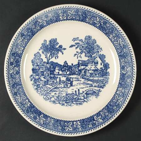 Shakespeare Country Blue (Leaves) 12" Chop Plate (Round Platter)