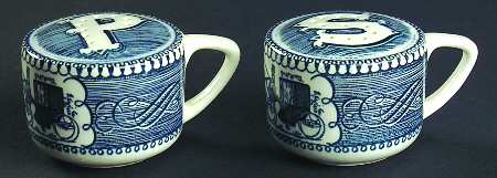 Shakespeare Country Blue (Scrolls) Salt & Pepper Set