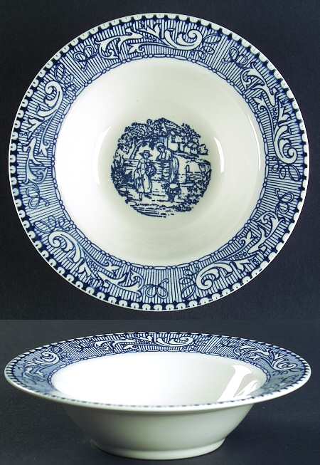 Shakespeare Country Blue (Scrolls) Rim Fruit/Dessert (Sauce) Bowl