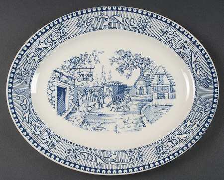 Shakespeare Country Blue (Scrolls) 11" Oval Serving Platter