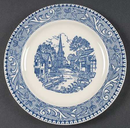 Shakespeare Country Blue (Scrolls) Dessert/Pie Plate
