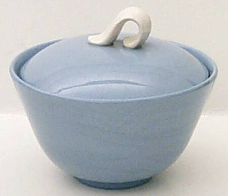 Skytone Blue (Undecorated) Sugar Bowl & Lid