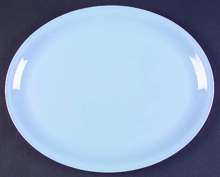 Skytone Blue (Undecorated) 15" Oval Serving Platter