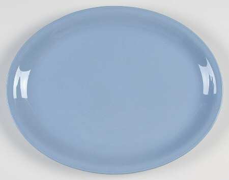 Skytone Blue (Undecorated) 14" Oval Serving Platter