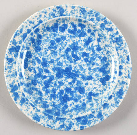 Splatter Blue Salad Plate