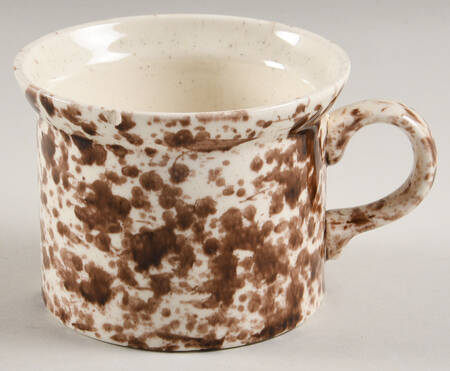 Splatter Brown Flat Cup