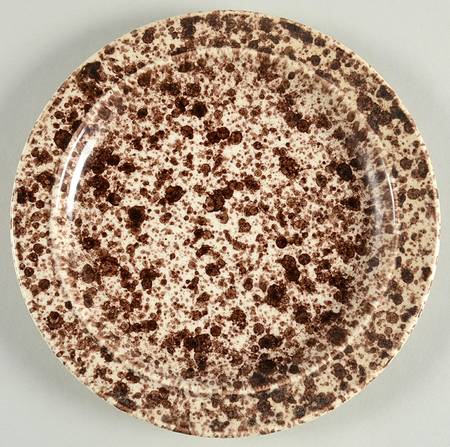 Splatter Brown Salad Plate