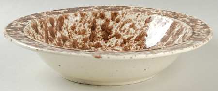 Splatter Brown 9" Round Vegetable Bowl