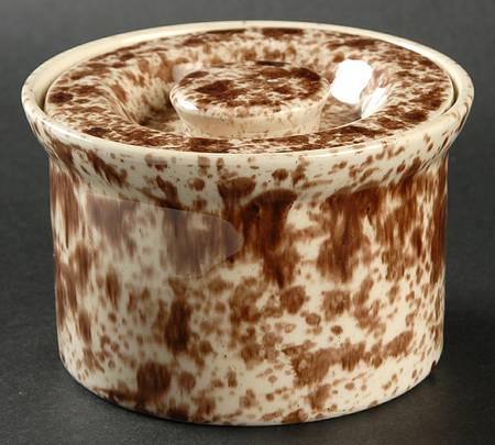 Splatter Brown Sugar Bowl & Lid
