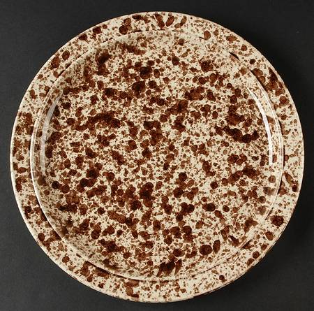 Splatter Brown 12" Chop Plate (Round Platter)