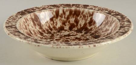 Splatter Brown Rim Cereal Bowl