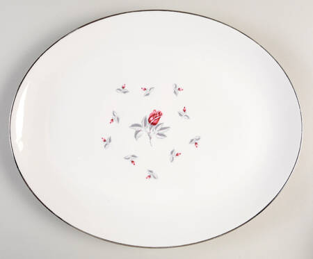 Spring Rose 13" Oval Serving Platter