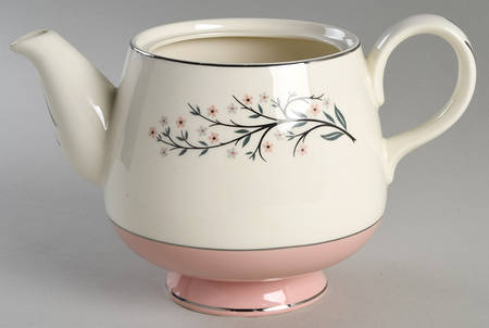 Springtime (Pink Rim, CV32) Teapot No Lid
