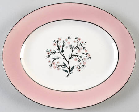Springtime (Pink Rim, CV32) Relish/Gravy Underplate