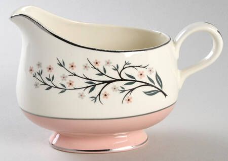 Springtime (Pink Rim, CV32) Gravy Boat