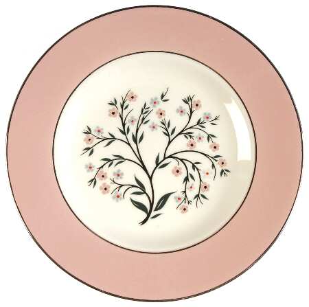 Springtime (Pink Rim, CV32) Bread & Butter Plate
