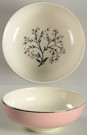 Springtime (Pink Rim, CV32) Coupe Cereal Bowl