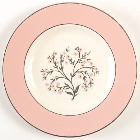 Springtime (Pink Rim, CV32) Dessert/Pie Plate