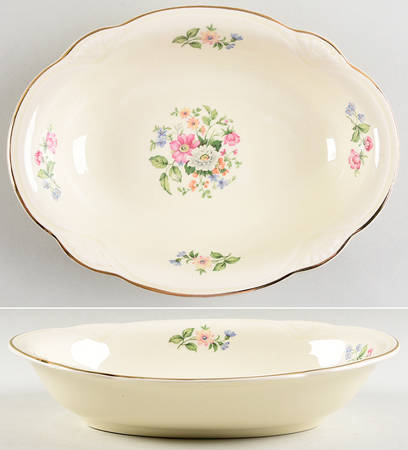 Springtime (Marigold) 9" Oval Vegetable Bowl