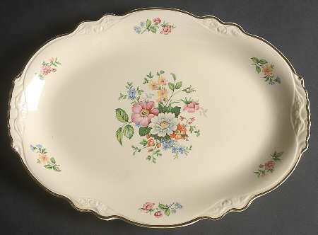 Springtime (Virginia Rose) 13" Oval Serving Platter