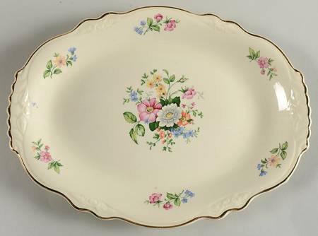 Springtime (Virginia Rose) 11" Oval Serving Platter
