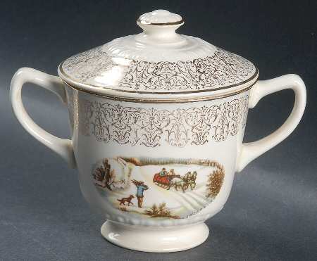 Sun Gold Sugar Bowl & Lid