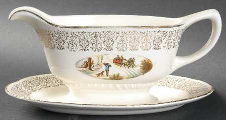 Sun Gold Gravy Boat & Underplate/Relish