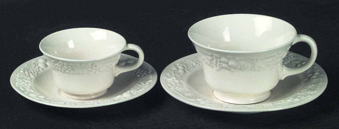 Theme Off White (Eggshell) Flat Cup & Saucer Set